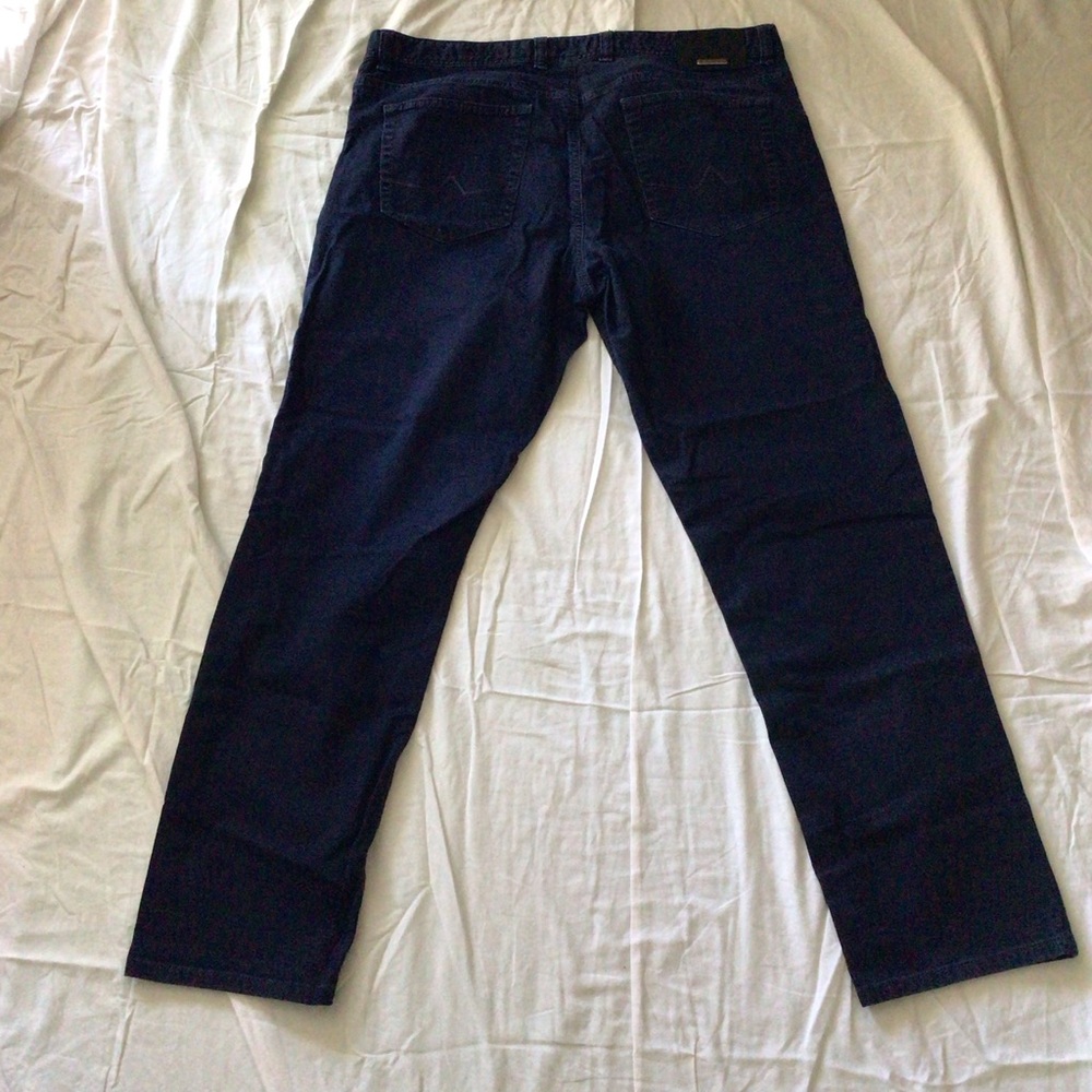 Alberto Premium Business Dress Jeans Pipe Overdyed Blue Regular Slim Fit 38/34 - Picture 5 of 8